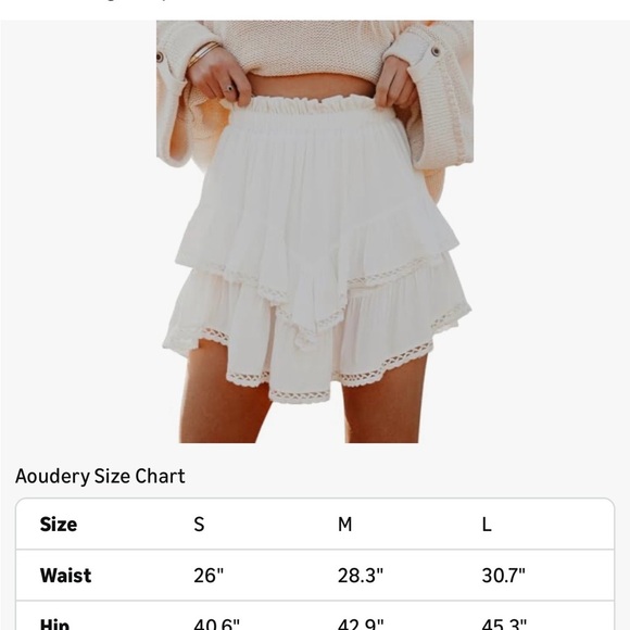 White Ruffled Skort - Picture 6 of 6